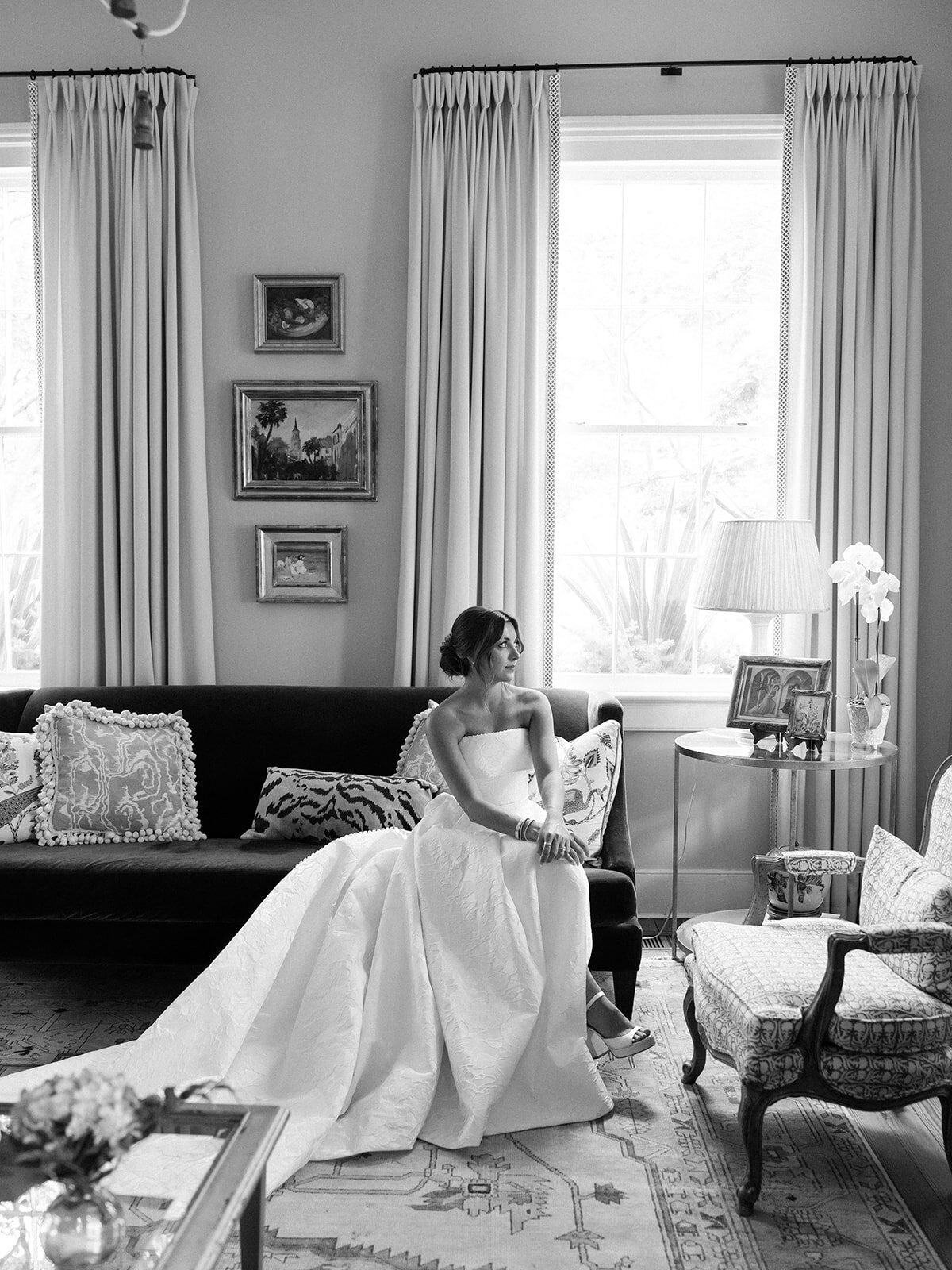 Classic Charleston Wedding with green & white at Hibernian Hall by Sarah Bradshaw 0147