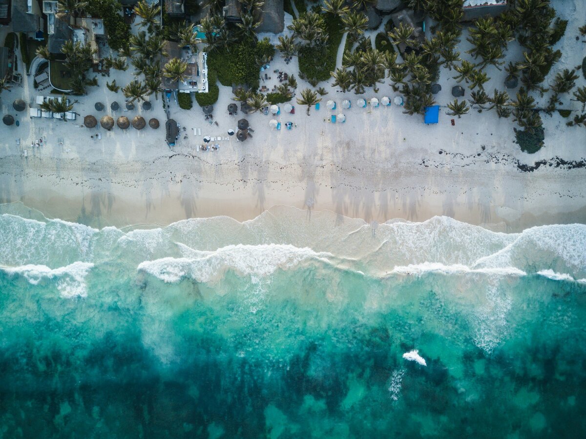 aerial tulum mexico