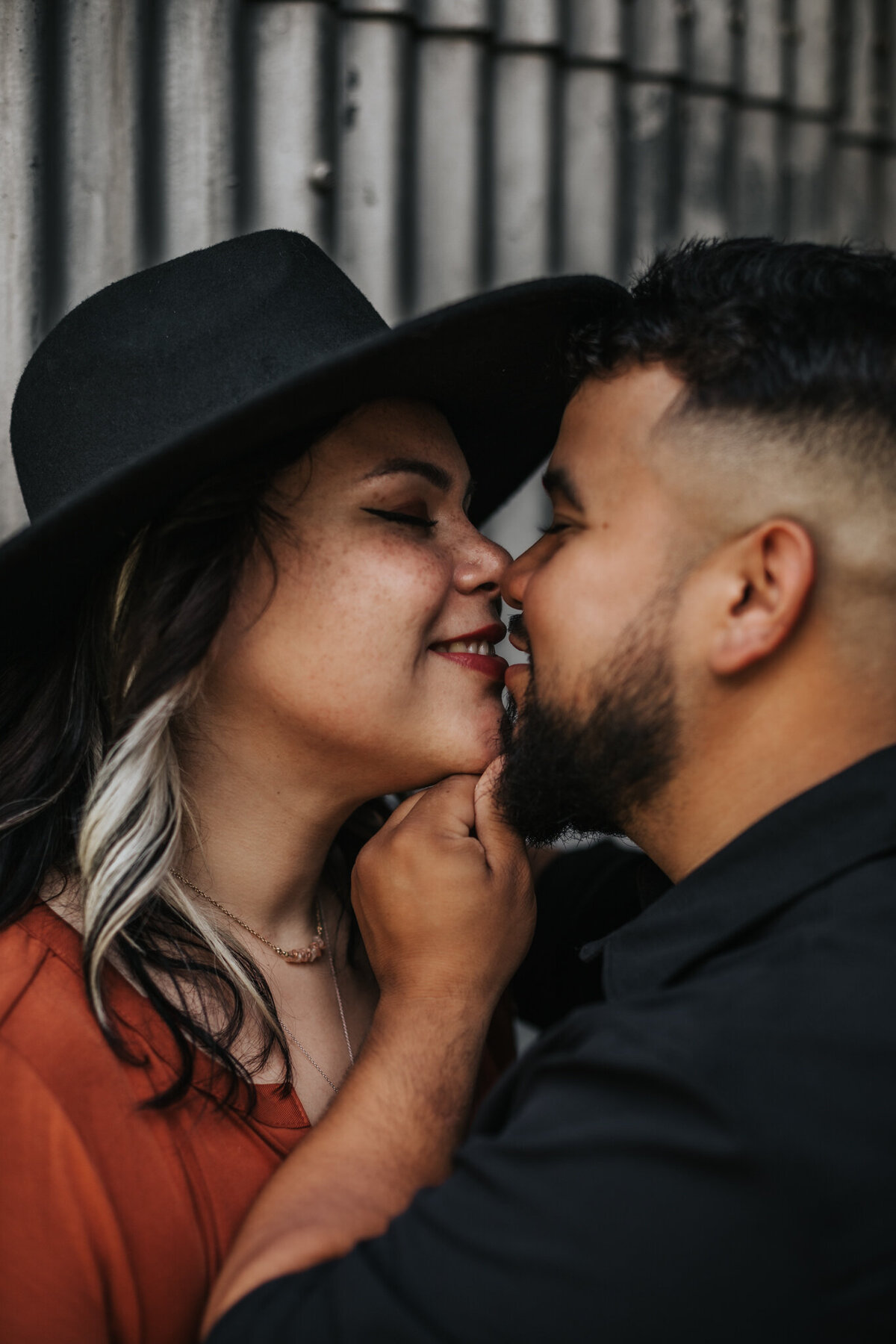 Engagement session at Sunken Gardens in Huntington, IN