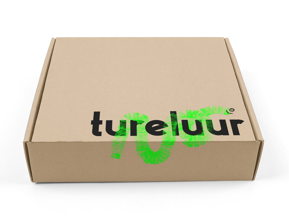 Tureluur - logo doos beeldvullend - illustratieve huisstijl - cracco illustration