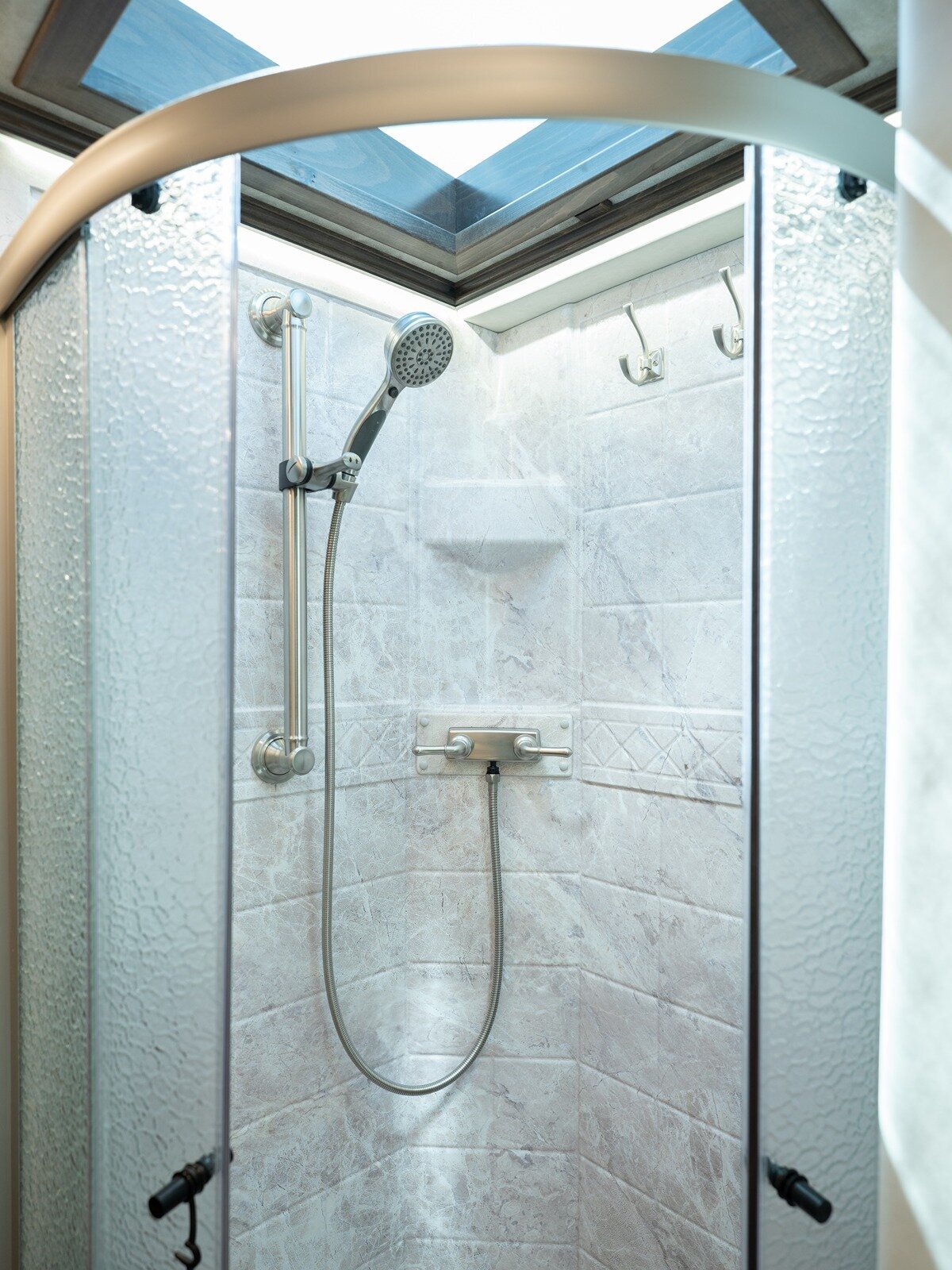 luxury horse trailer bathroom