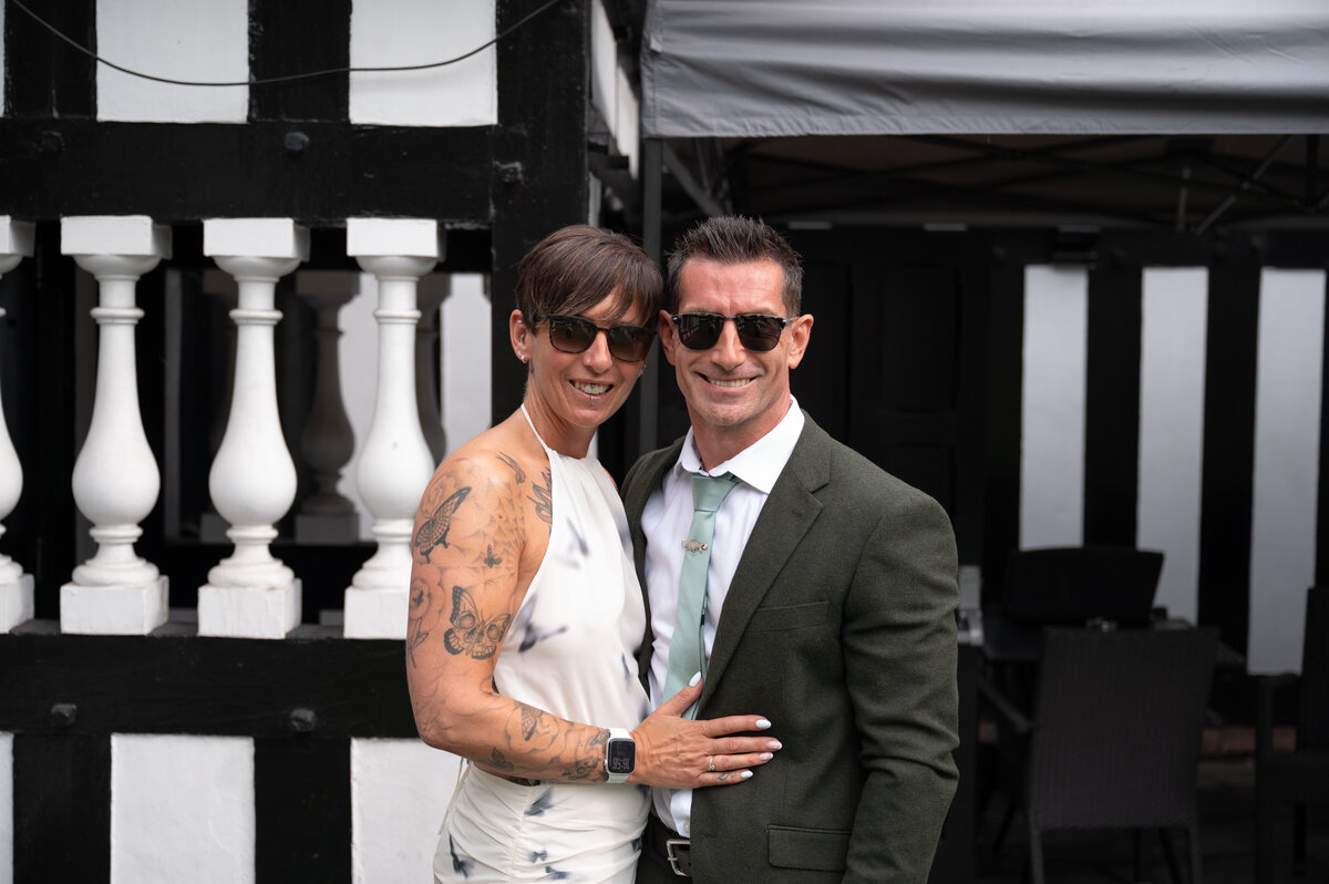 Guest portraits during manchester wedding ceremony 