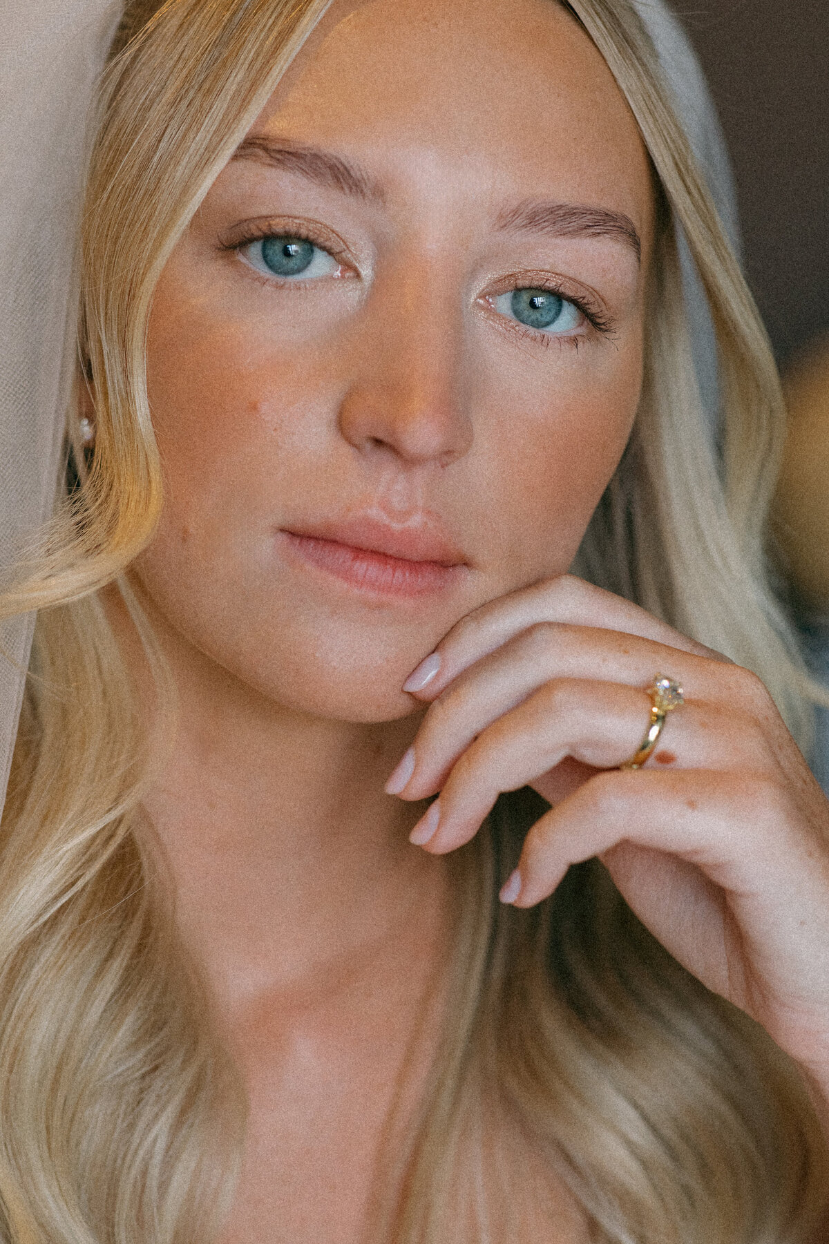 Film photography captures editorial ceremony elegance at Old Post Office Chicago with Lauren Alatriste's fashion forward approach, showcasing architectural beauty while maintaining sophisticated luxury wedding imagery and authentic emotional storytelling.