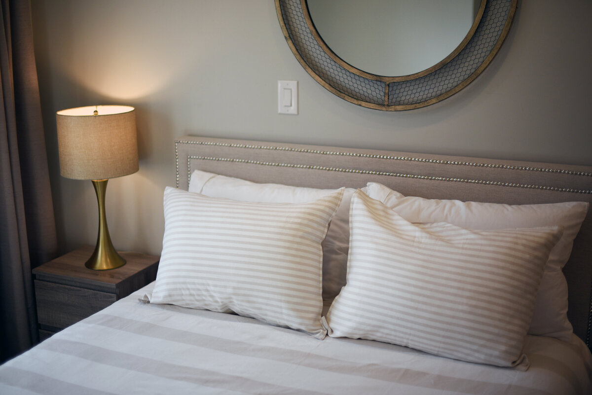 Bright and inviting staged bedroom showcasing functional design for quick home sale