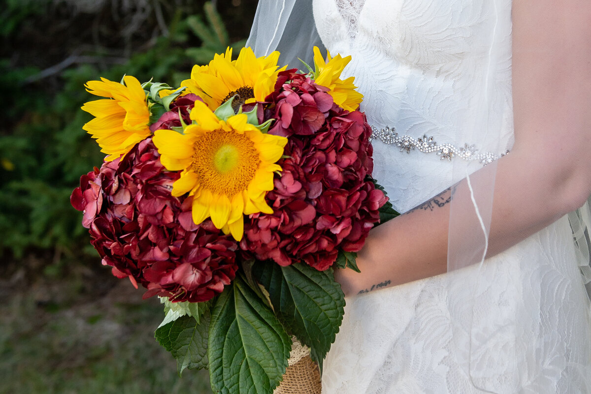 Fall bridal bouquet in Wells Maine