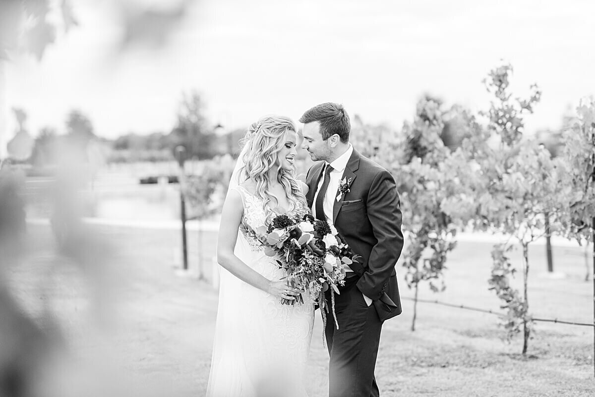 Bride and Groom Portraits at the Weinberg at Wixon Valley in Bryan Texas photographed by Alicia Yarrish Photography