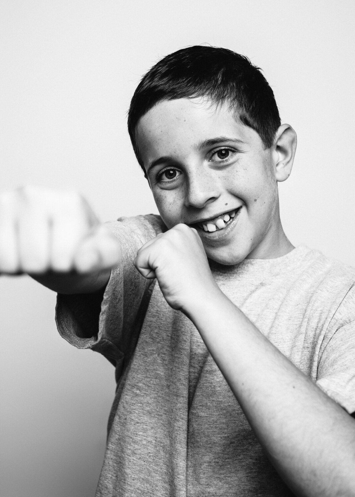Black and White Photo of student from Class of 2025 Oakview Elementary School