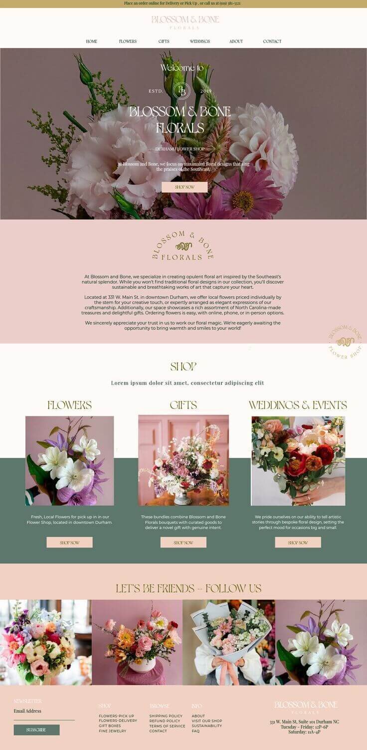wedding-form-flower-shopify-site
