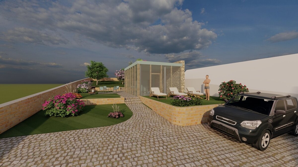 návrh realizace apartmánový dům