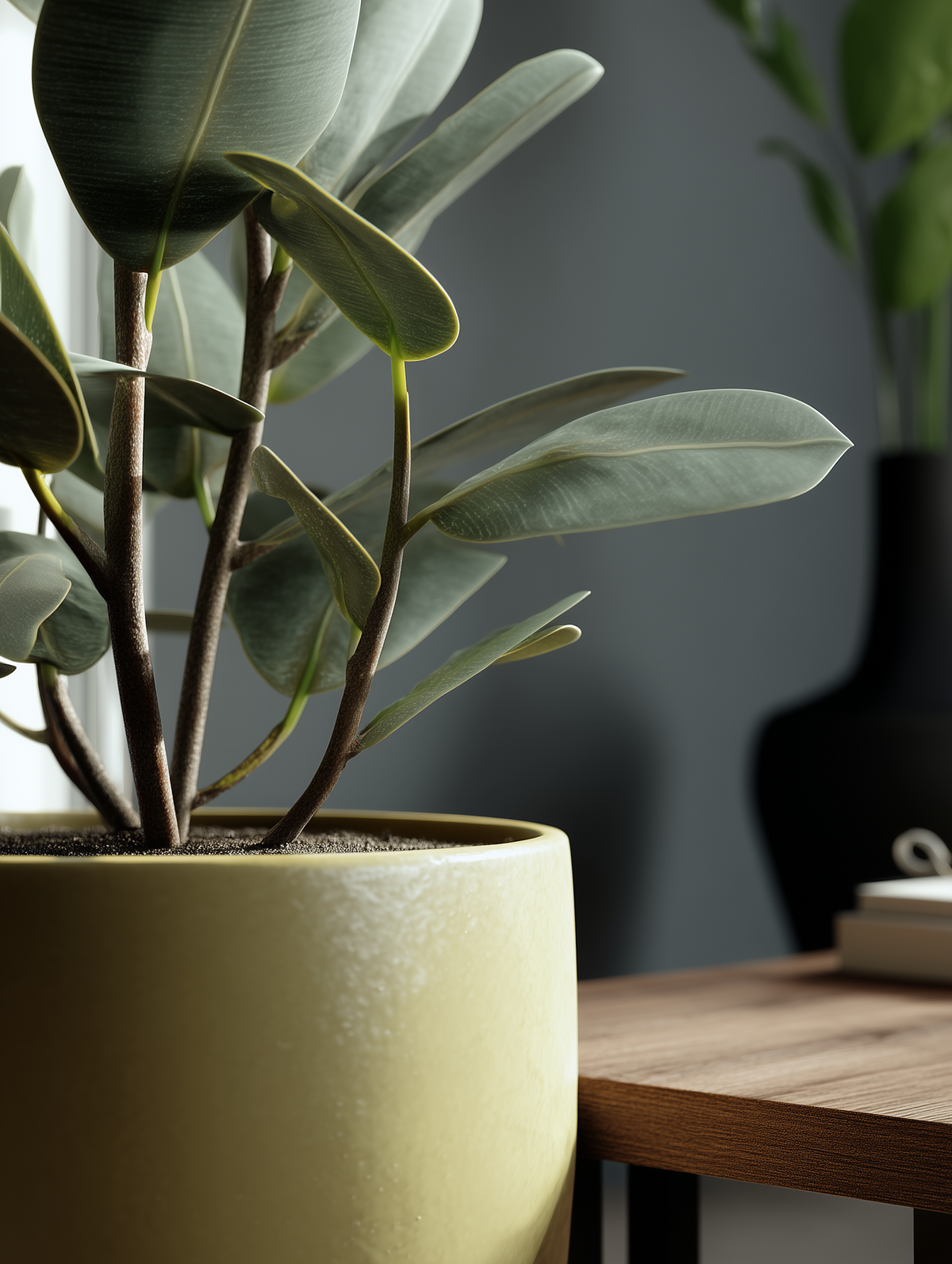 Potted Rubber Plant