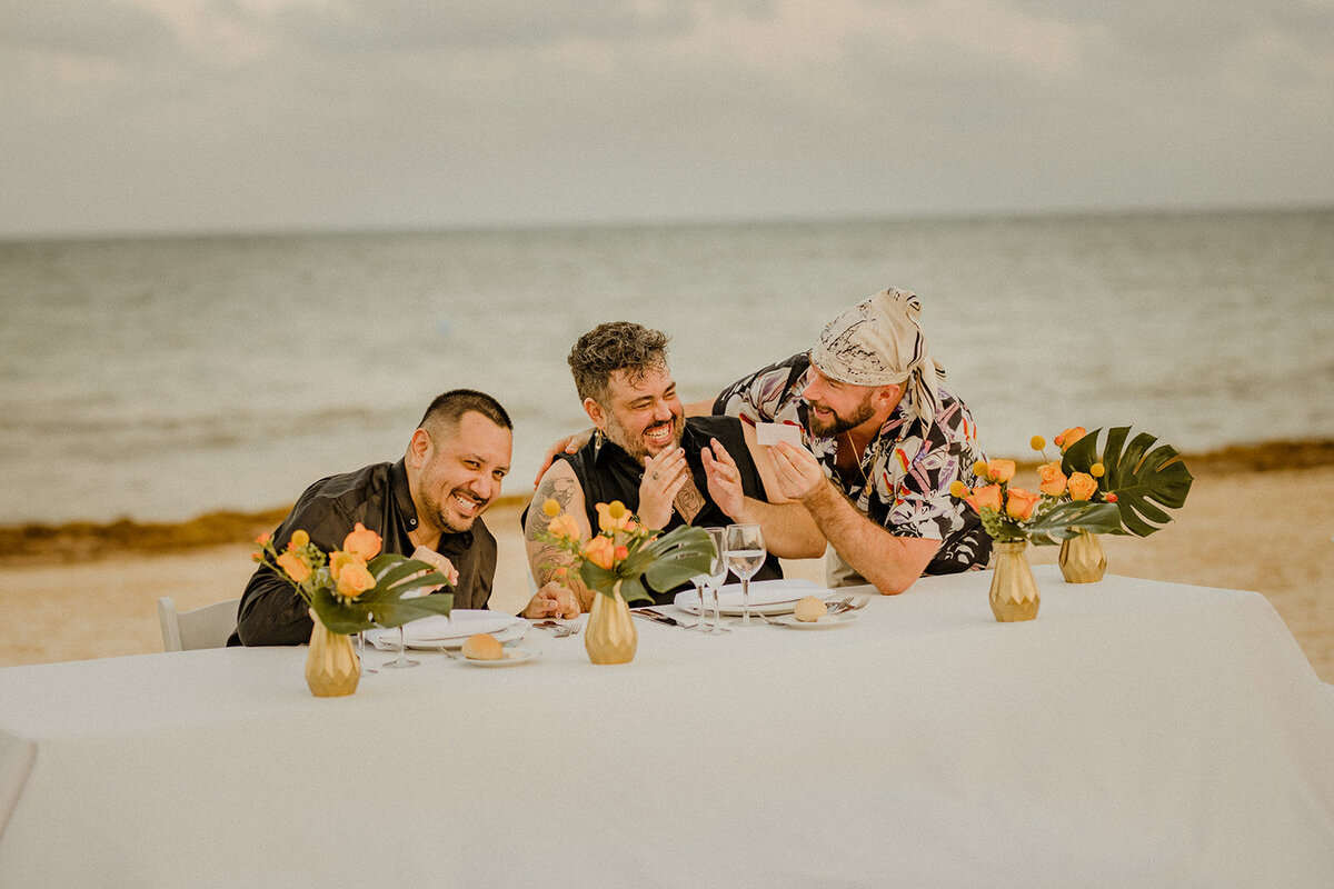 f-mexico-cancun-dreams-natura-resort-queer-lgbtq-wedding-details-cocktail-reception-by-the-beach-20
