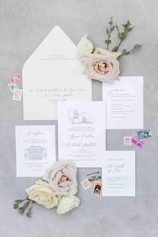 wedding-invitation-suite-with-pink-roses