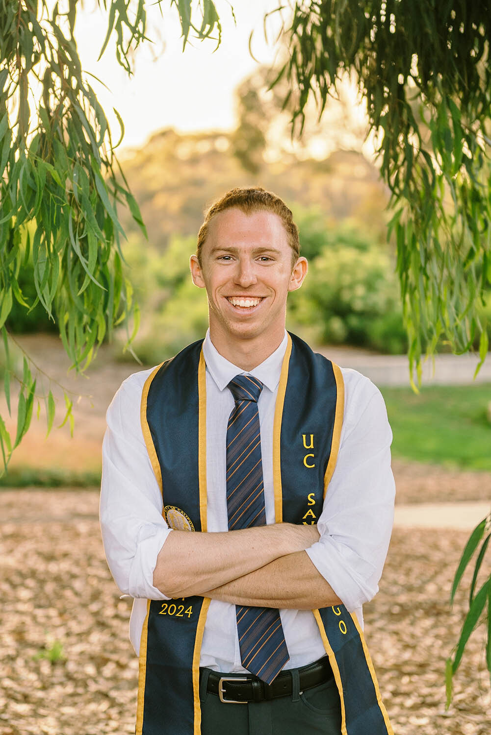 Senior guy college graduation photoshoot at UC San Diego