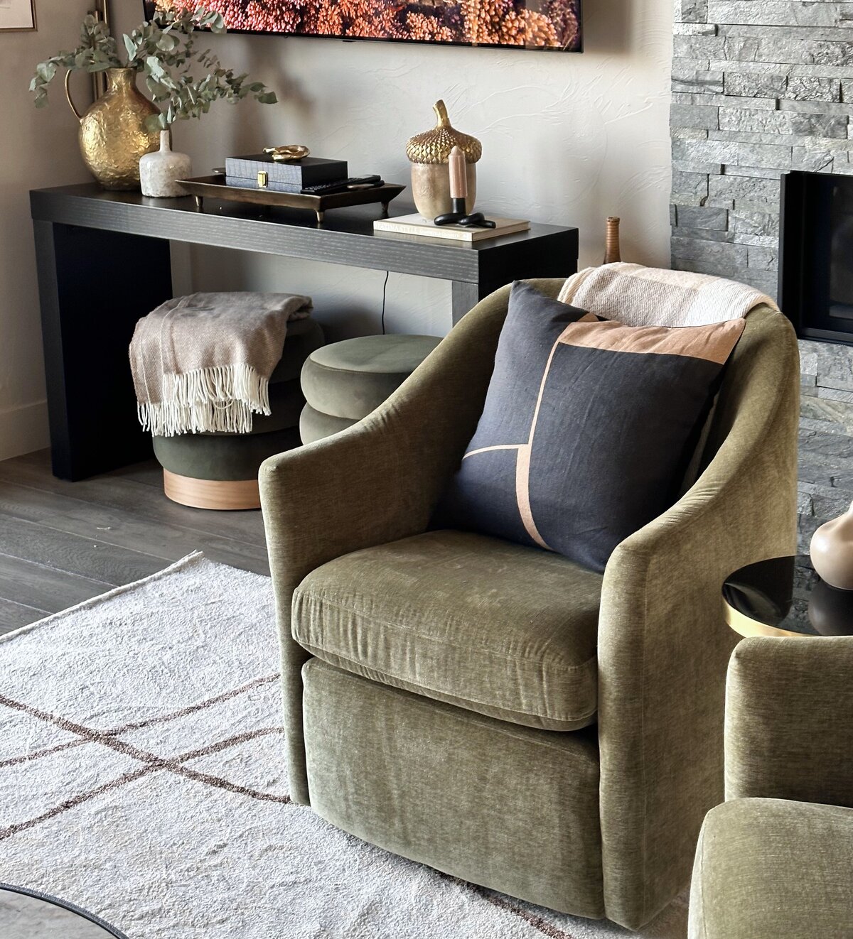 heritage and home-interior-design-green chair-styling-home decor-1