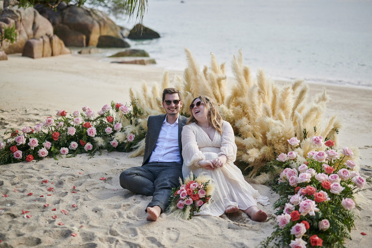 Jessica + Alex Koh Tao Thailand Beach Wedding (18)