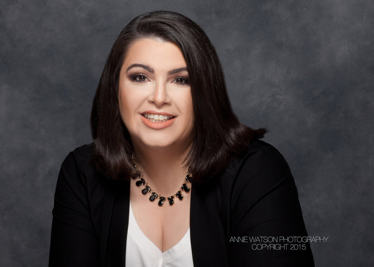 Professional headshot with soft glam makeup – styled by Lyds Makeup in Fairfield County.