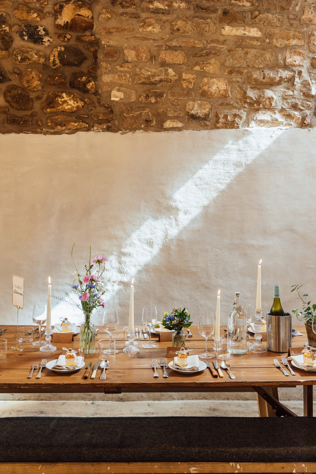 Table decor at The Free Company wedding