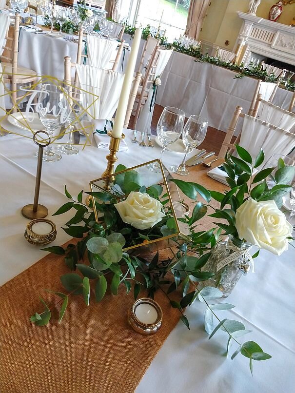 Green and gold foliage wedding 5