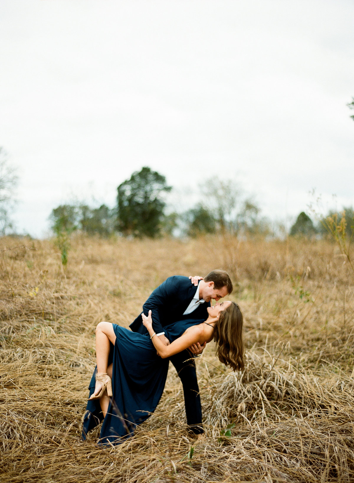 couple posing at wedding venue