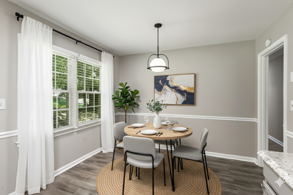 Staged Dining Area