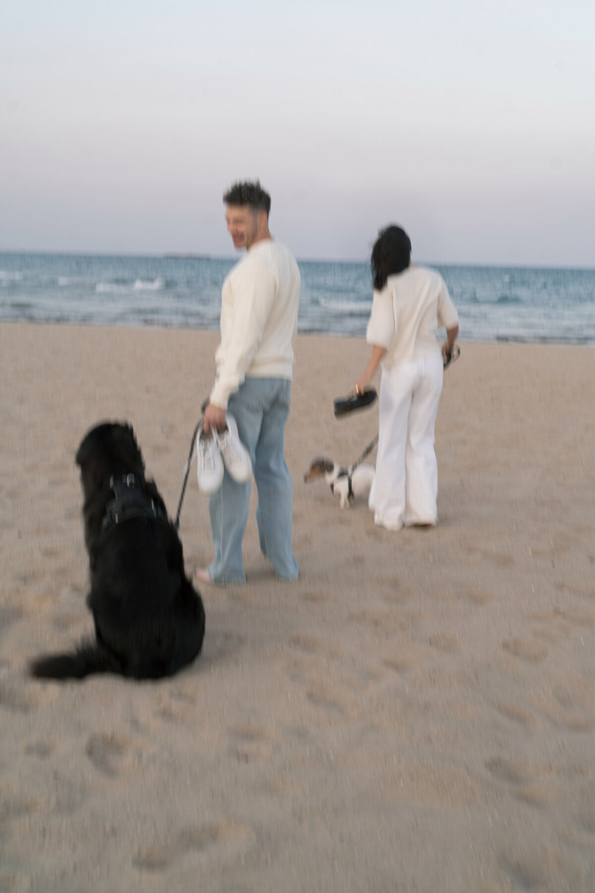 Aspen-Avenue-Chicago-Wedding-Photographer-Engagement-Session-Northwestern-University-Evanston-Prada-Puppy-Editorial-Candid-Stylist-Beach-61