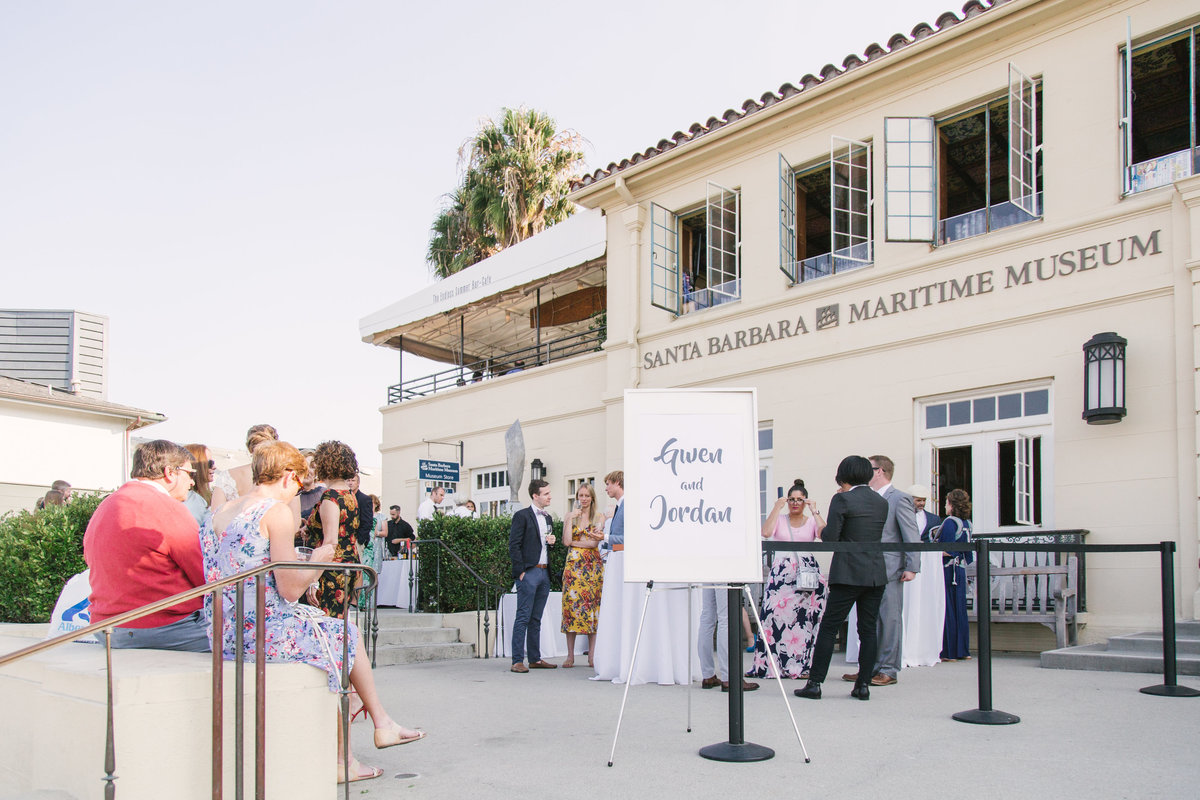 Cocktail house at Santa Barbara Maritime Museum Wedding