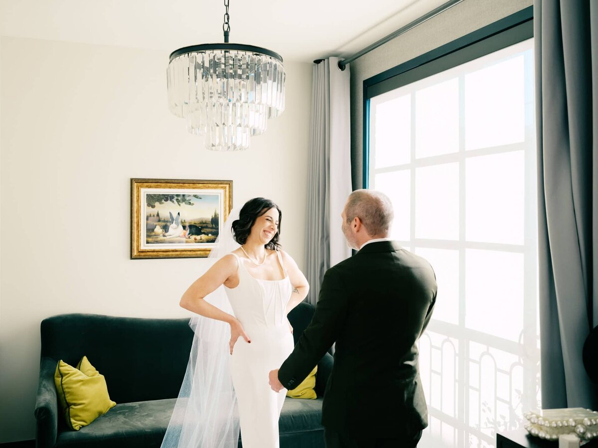 wedding first look