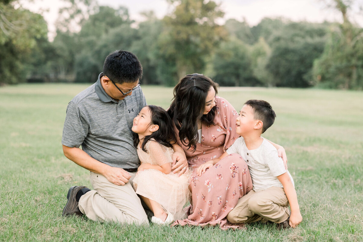 a family playing together