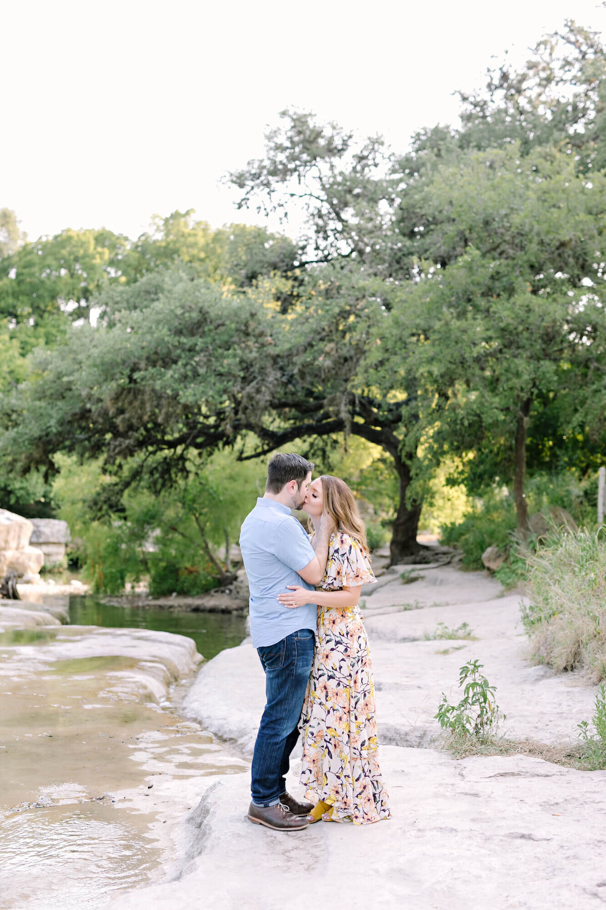 Creekside engagement session in Austin, Texas