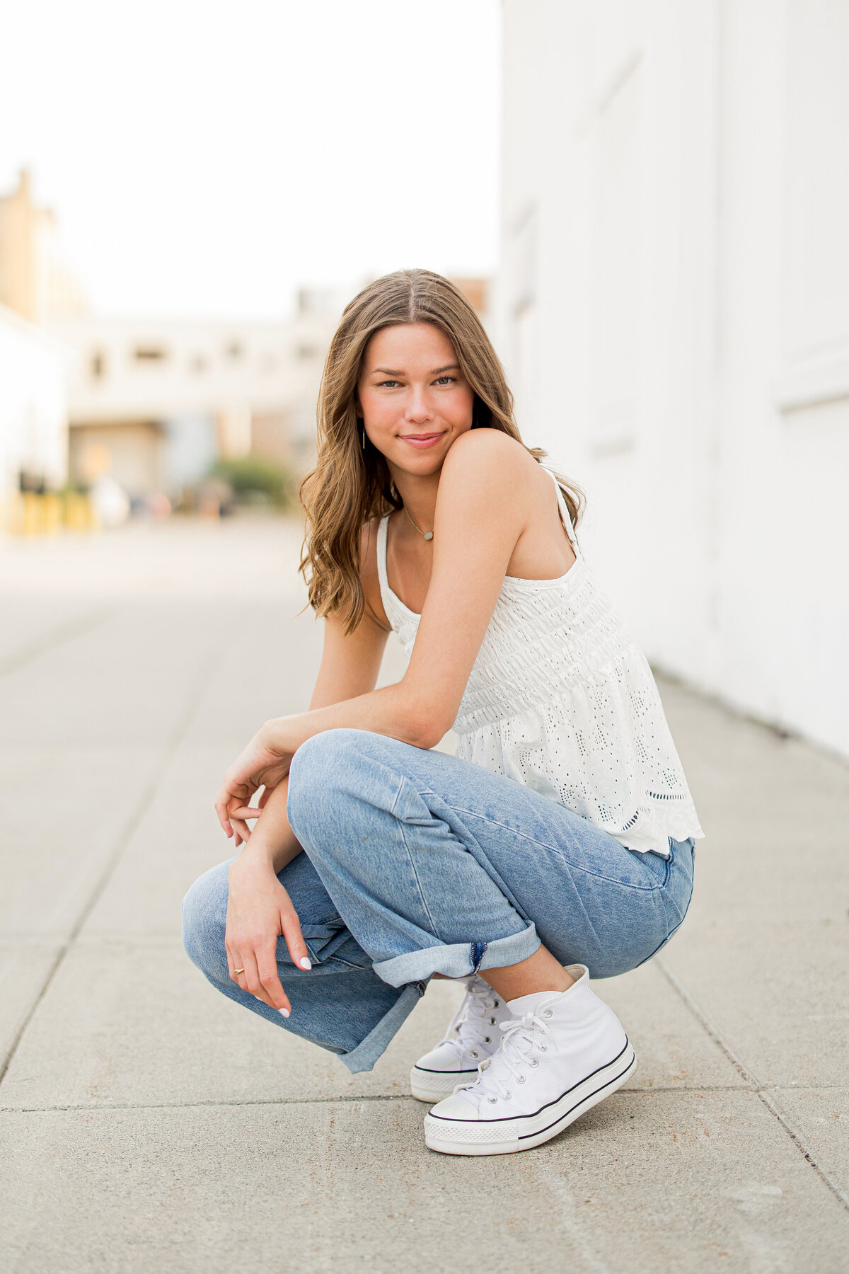 Girl posing outsde 