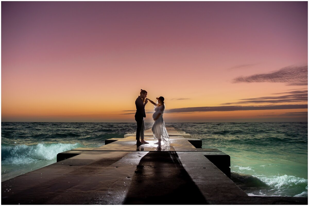 Maternity Photography on Longboat Key at Beer Can Island at sunset