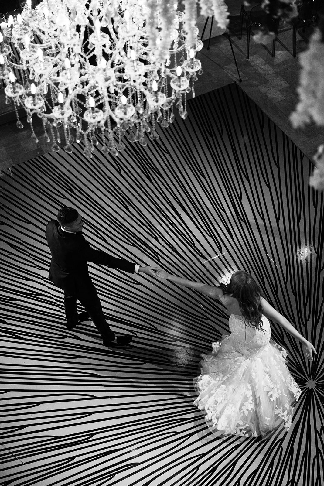 Bride and groom first dance