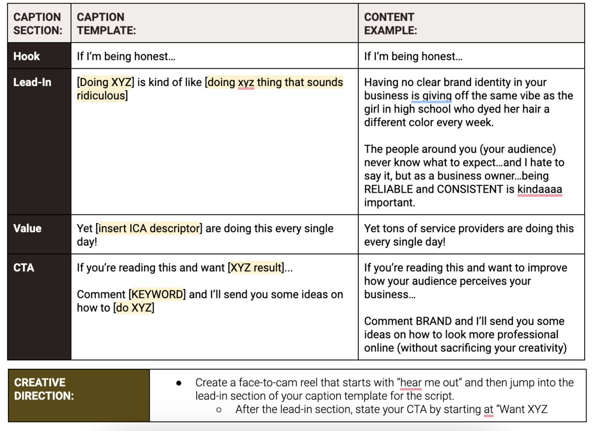 Free Social Media Caption Templates
