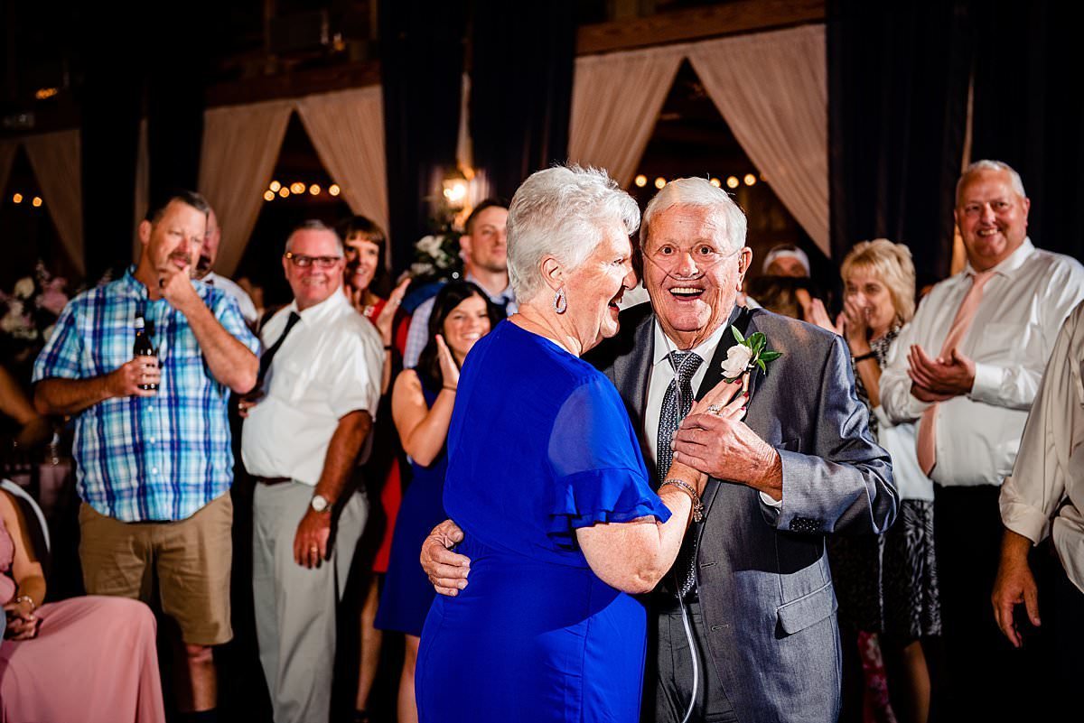 Couple dancing during anniversary dance