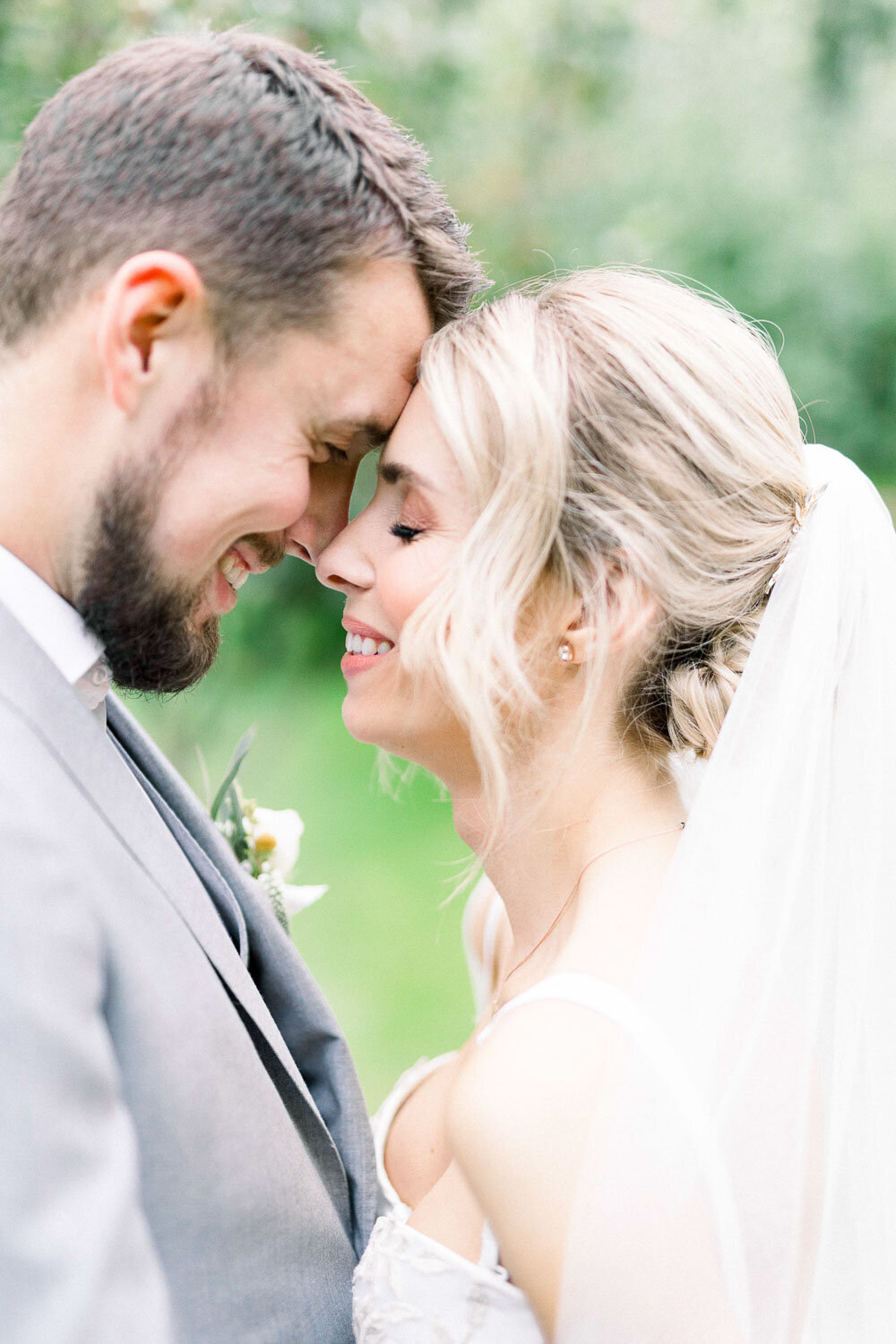 bride and groom moment