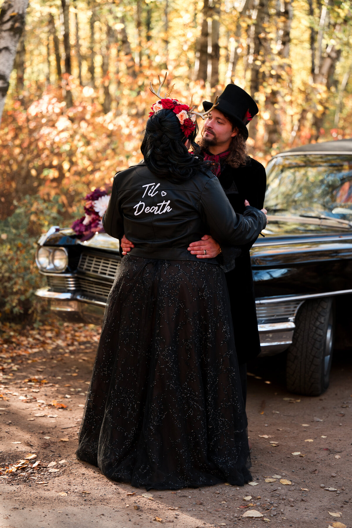Alternative, goth wedding in Edmonton, Alberta