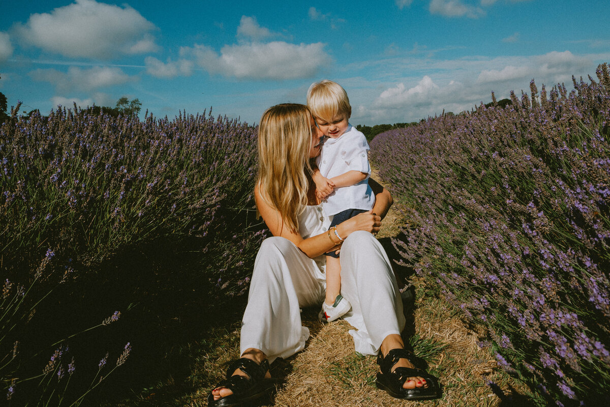 The beautiful sights of Bansted Lavender fields make the perfect backdrop for family photos