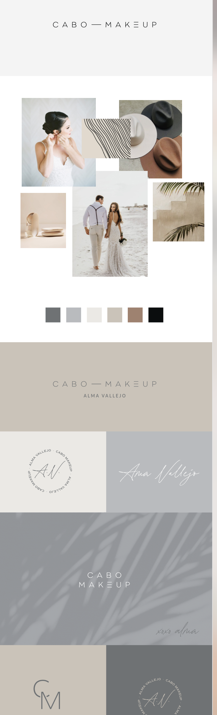 Cabo Makeup Website and Brand Design