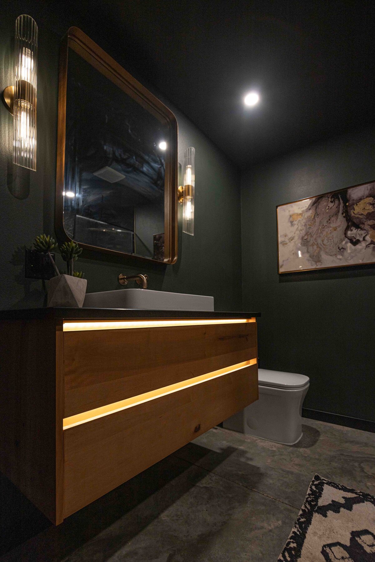 dark and moody bathroom