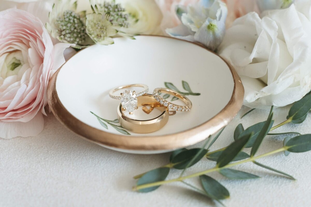 flat lay photo on wedding day 