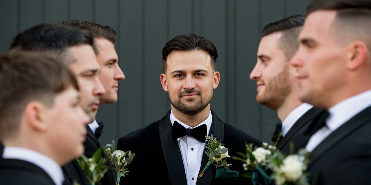 phoenixville foundry wedding photography groomsman