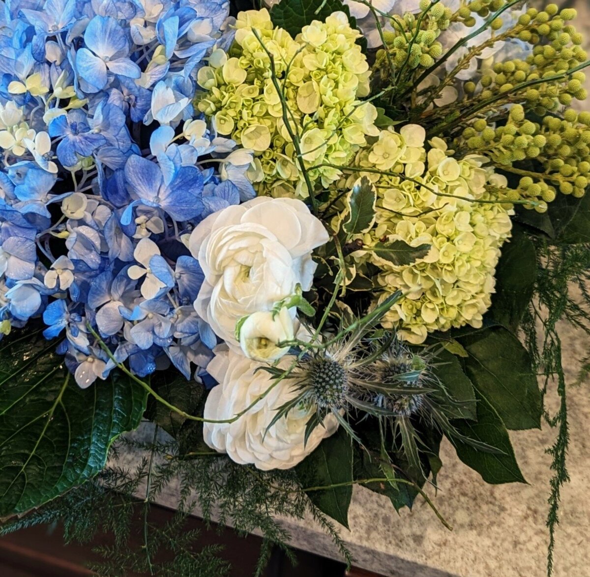 enlarged flower details