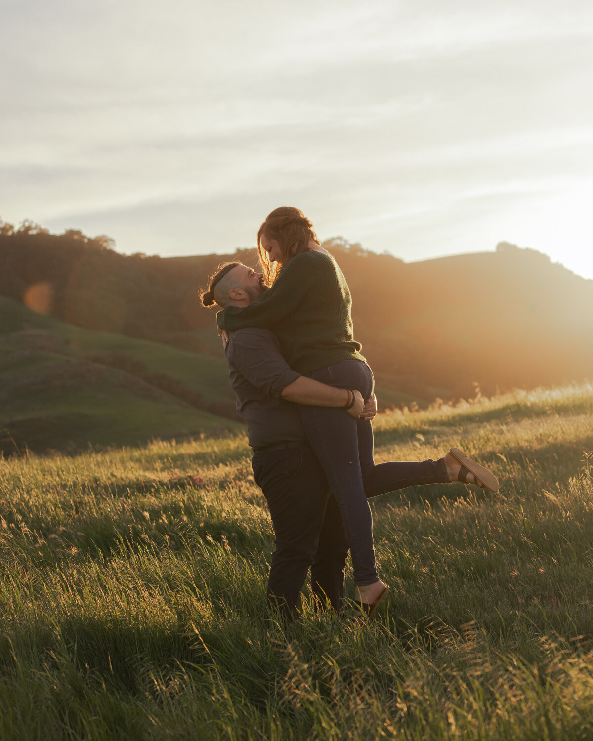 Couples Engagement Photos golden hour on the Central Coast in San Luis Obispo 