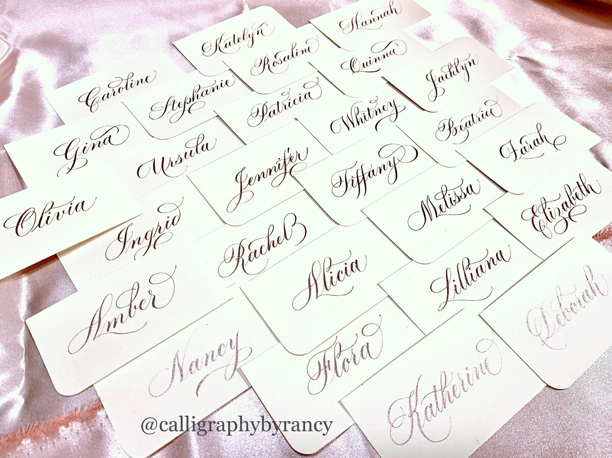 Calligraphy place cards 3