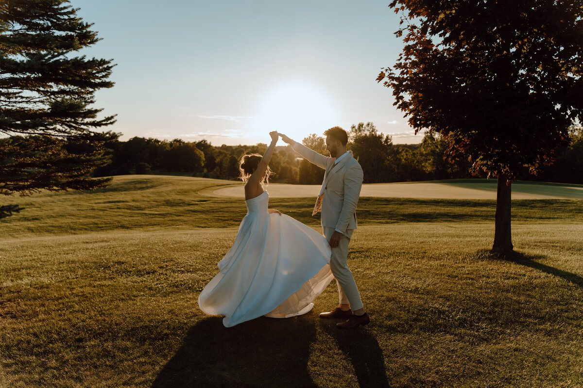 Sunset Wedding Photos | Metamora Country Club Wedding | Metamora, Mi 