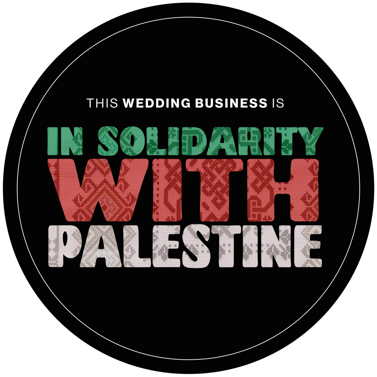 Wedding solidarity circle black