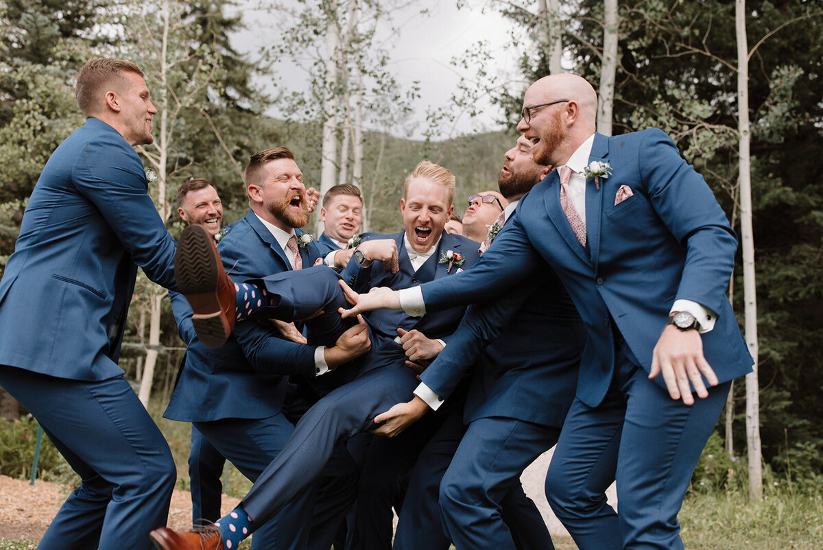 Ryan and his men having fun o his wedding day