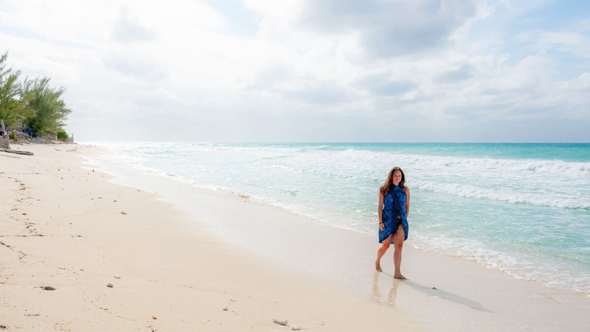 julie on beach