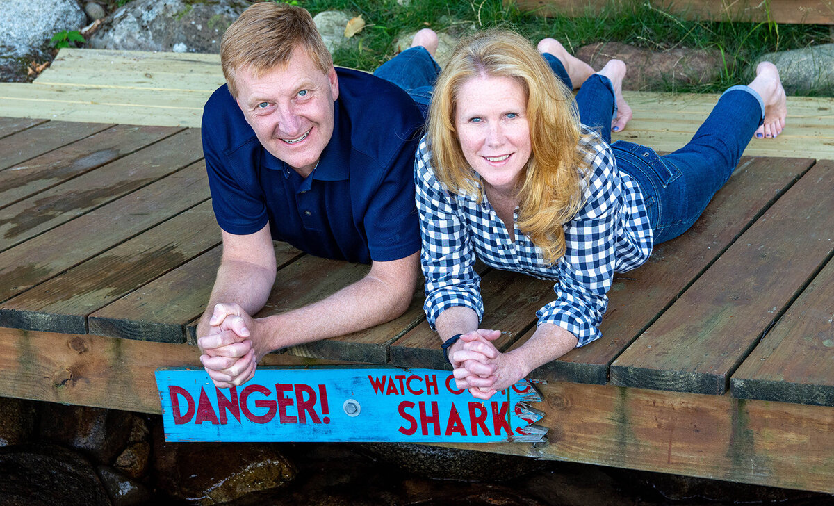 couple danger sharks