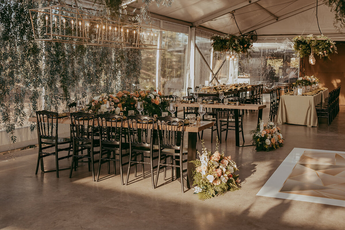 Moody tent wedding design